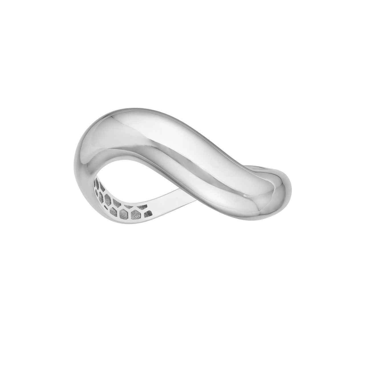 14kt Gold Puff Swirl Band Ring - Size 6