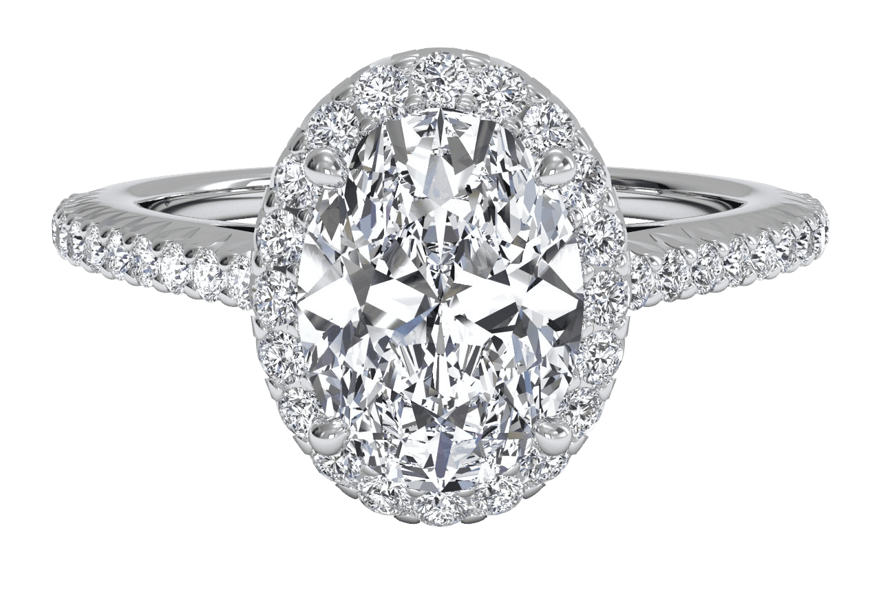The Kris Halo / 2.00 Carat Oval Lab Diamond