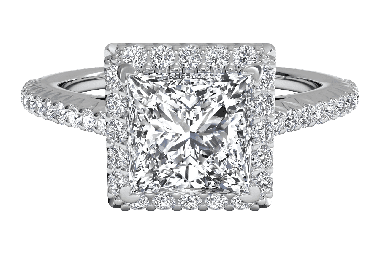 The Kris Halo / 3.00 Carat Princess Lab Diamond