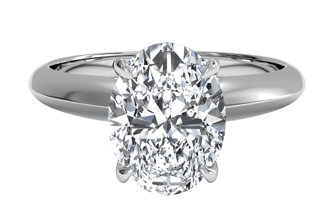 The Ottilie Solitaire / 3.50 Carat Oval Lab Diamond