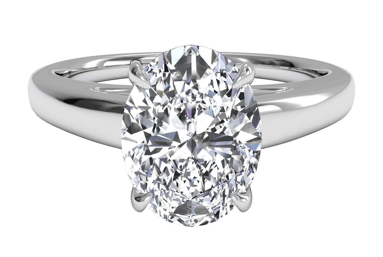 The Siena Solitaire / 2.50 Carat Oval Lab Diamond