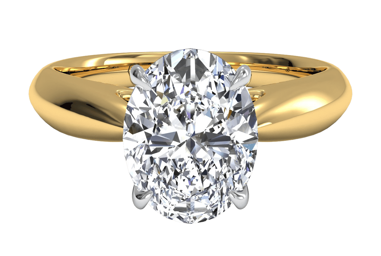The Jasmine Solitaire / 1.00 Carat Oval Lab Diamond