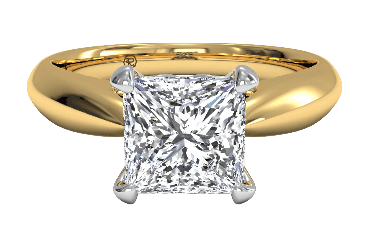The Jasmine Solitaire / 1.50 Carat Princess Lab Diamond