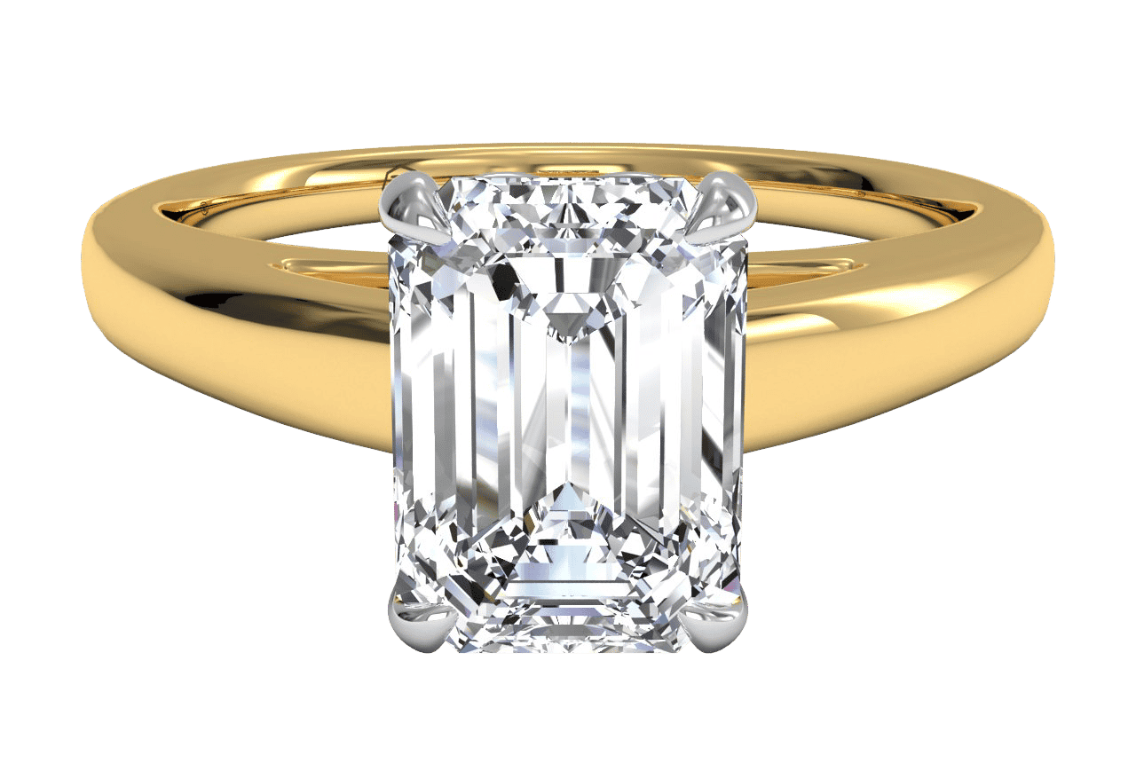 The Siena Solitaire / 4.00 Carat Emerald Lab Diamond