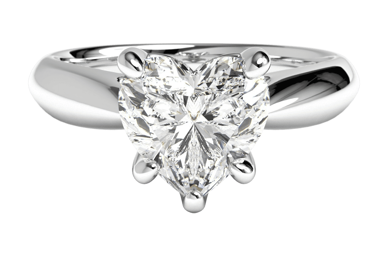 The Jasmine Solitaire / 1.51 Carat Heart Lab Diamond