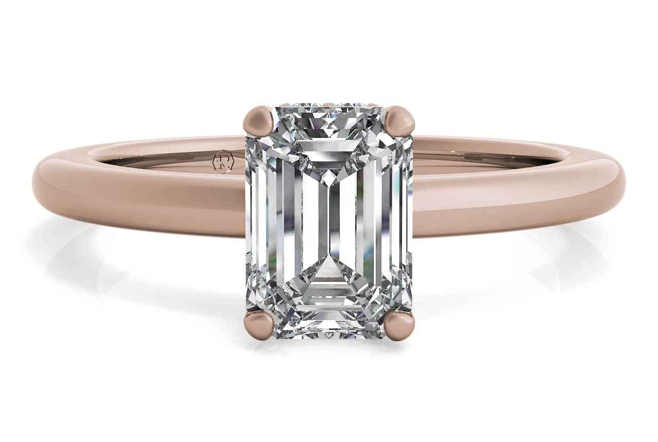 The Callista Solitaire / 0.78 Carat Emerald Diamond