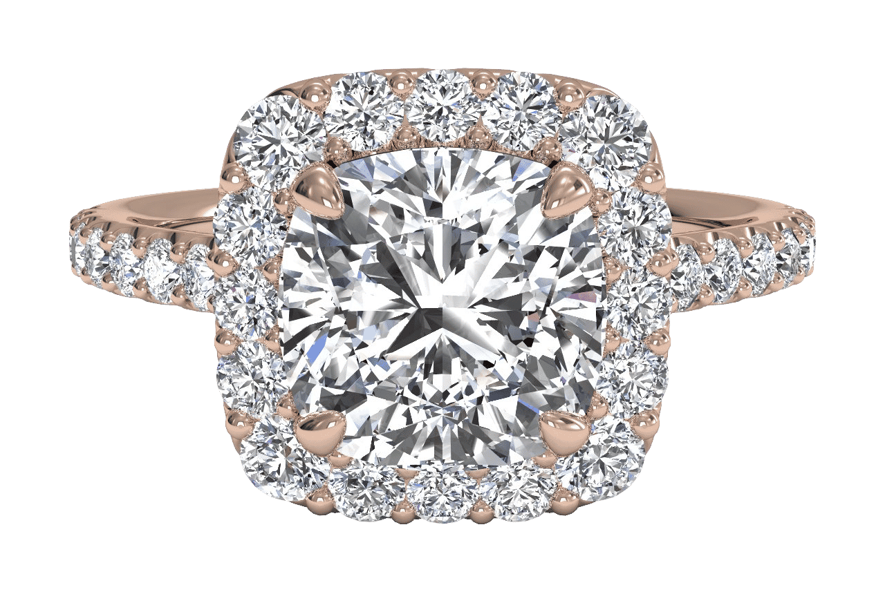 The Aria Halo / 1.01 Carat Cushion Diamond