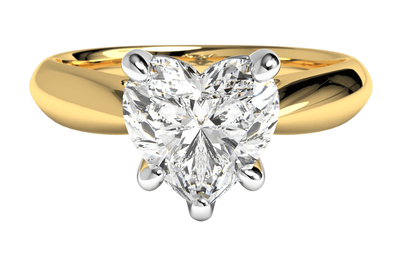 The Jasmine Solitaire / 0.50 Carat Heart Diamond