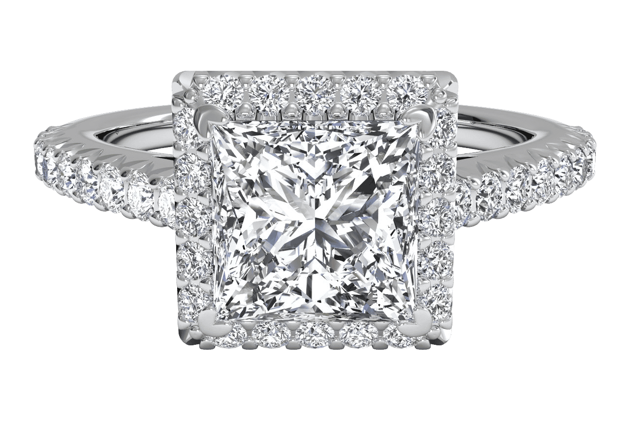 The Laura Halo / 1.25 Carat Princess Lab Diamond