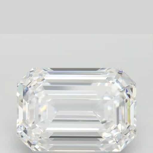 Dalia Emerald Cut 14kt White Gold Cluster Sidestone Diamond / 4.02