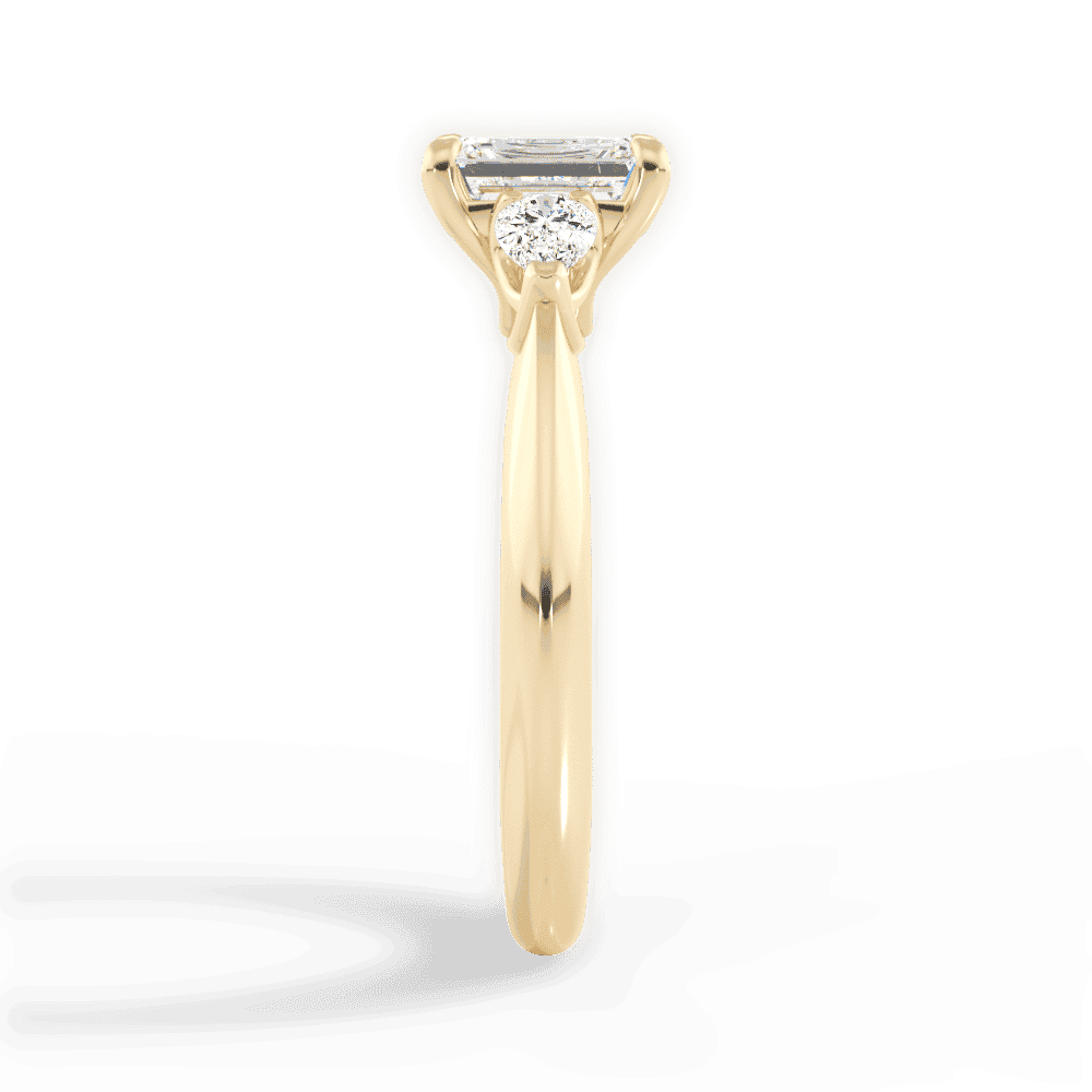 14kt Yellow Gold/18kt Yellow Gold/emerald/side