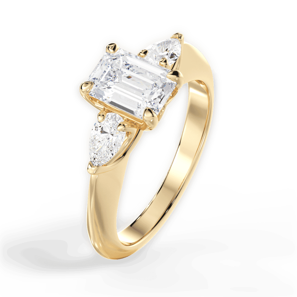 14kt Yellow Gold/18kt Yellow Gold/emerald/perspective