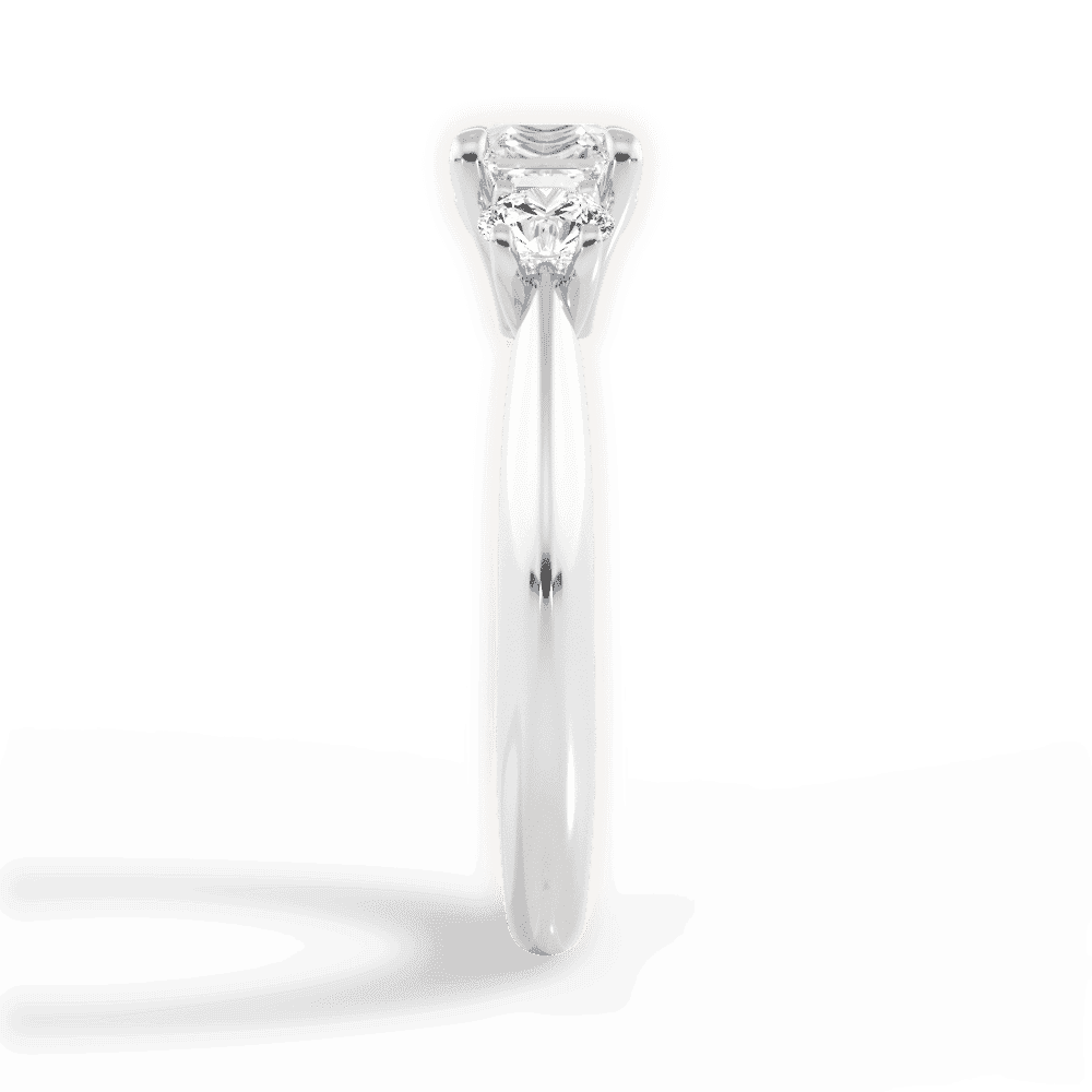 14kt White Gold/18kt White Gold/Platinum/asscher/side
