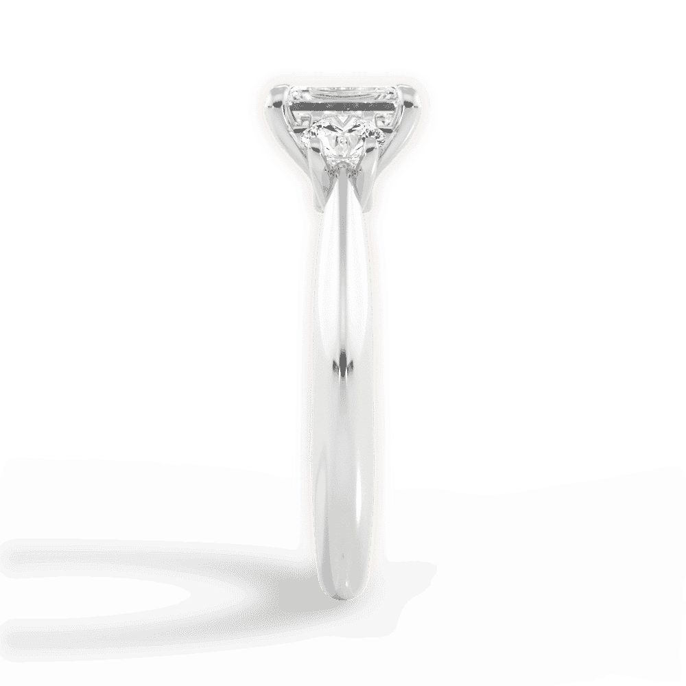 14kt White Gold/18kt White Gold/Platinum/emerald/side