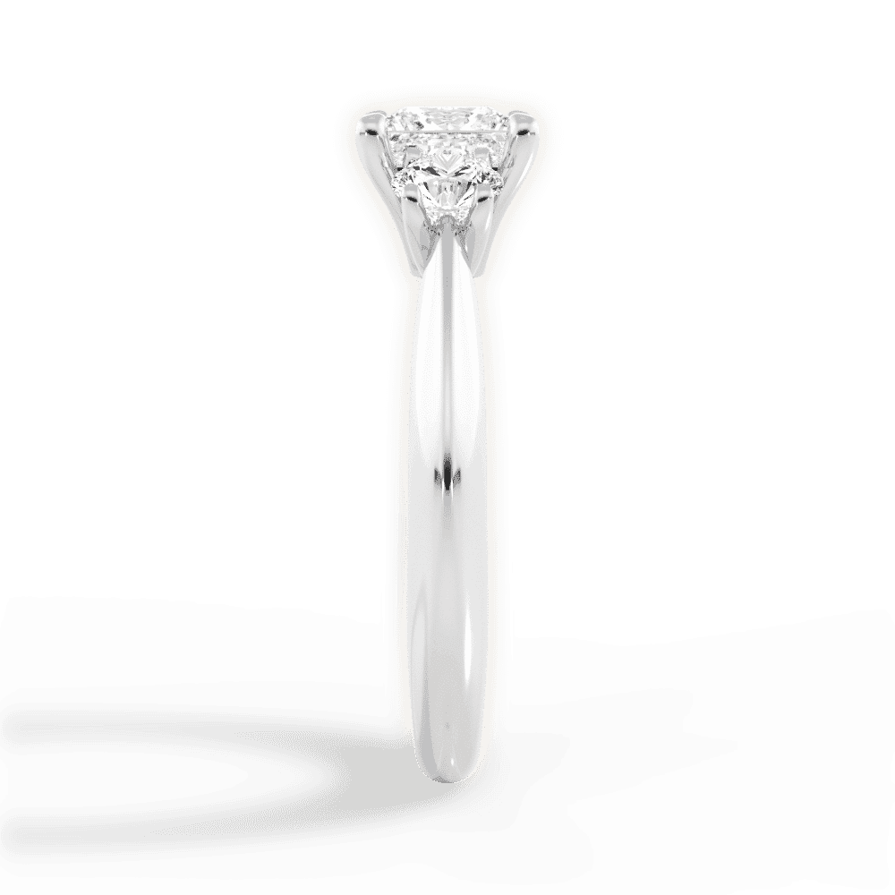 14kt White Gold/18kt White Gold/Platinum/princess/side