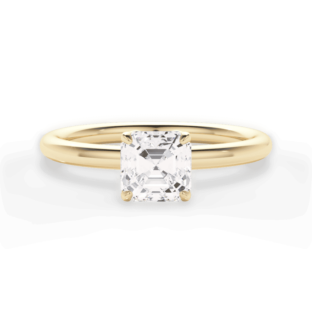14kt Yellow Gold/18kt Yellow Gold/asscher/top