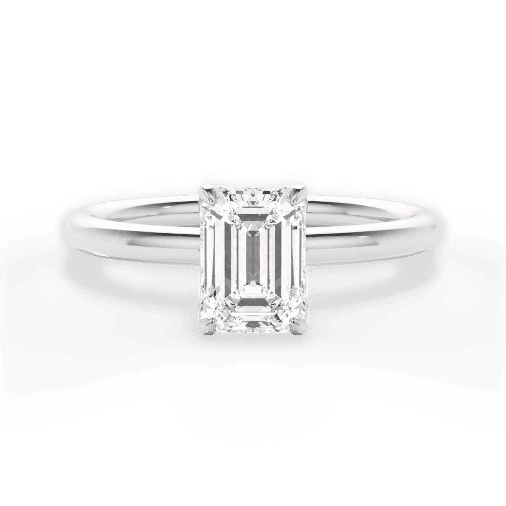 14kt White Gold/18kt White Gold/Platinum/emerald/top