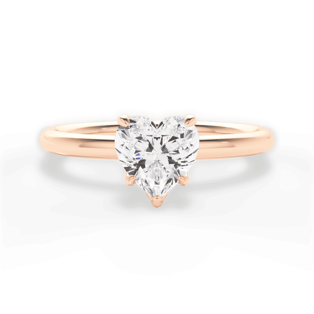 14kt Rose Gold/18kt Rose Gold/heart/top