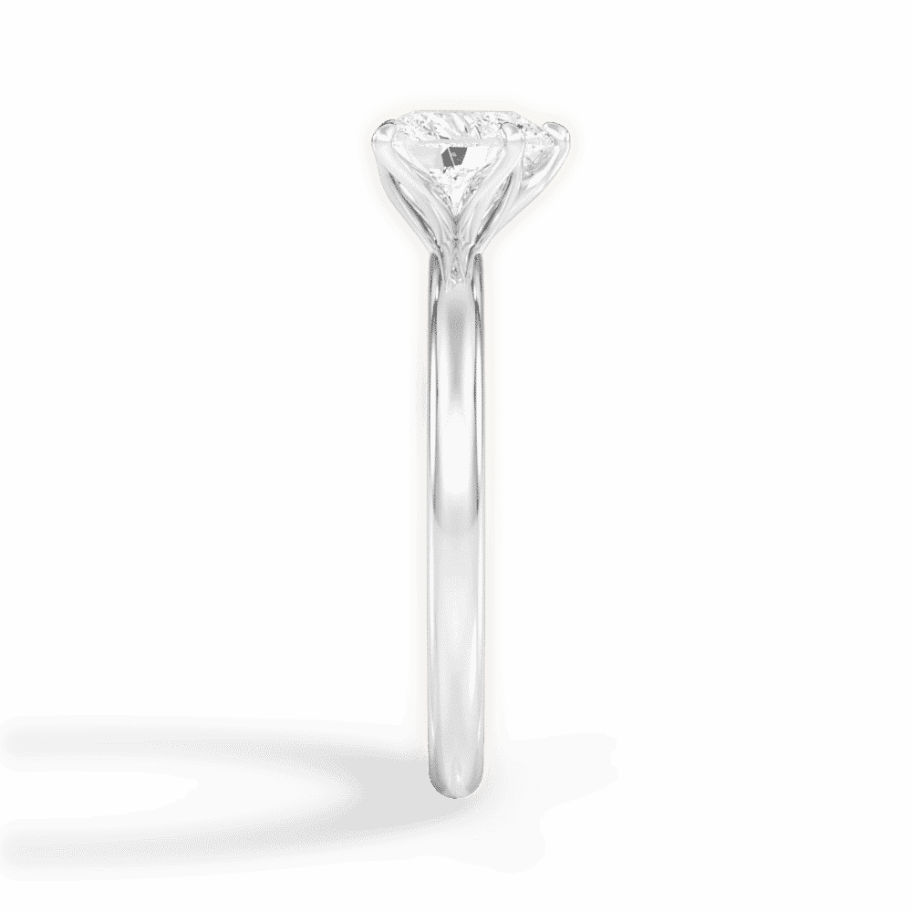 14kt White Gold/18kt White Gold/Platinum/heart/side