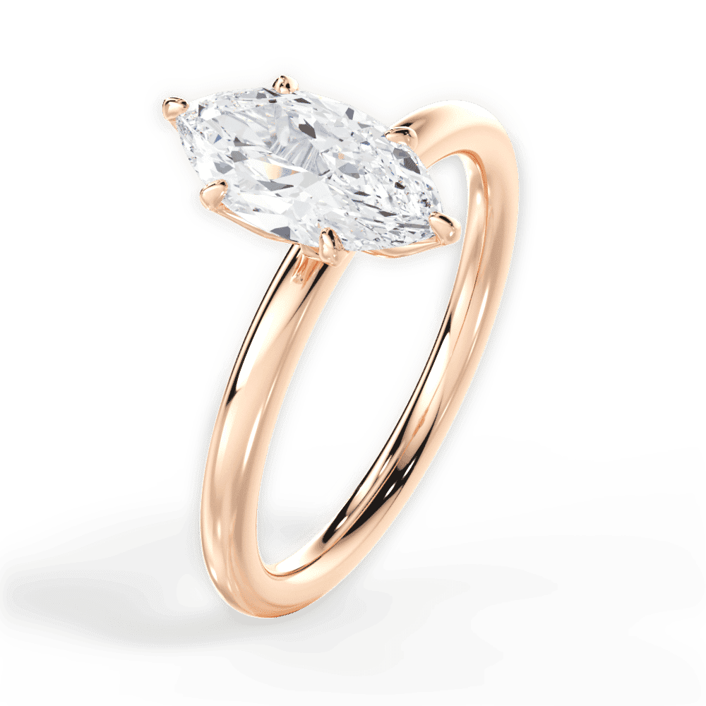 14kt Rose Gold/18kt Rose Gold/marquise/perspective