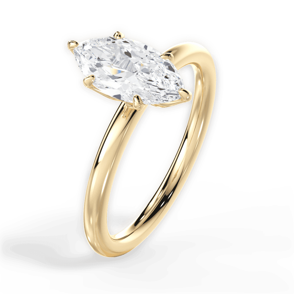 14kt Yellow Gold/18kt Yellow Gold/marquise/perspective