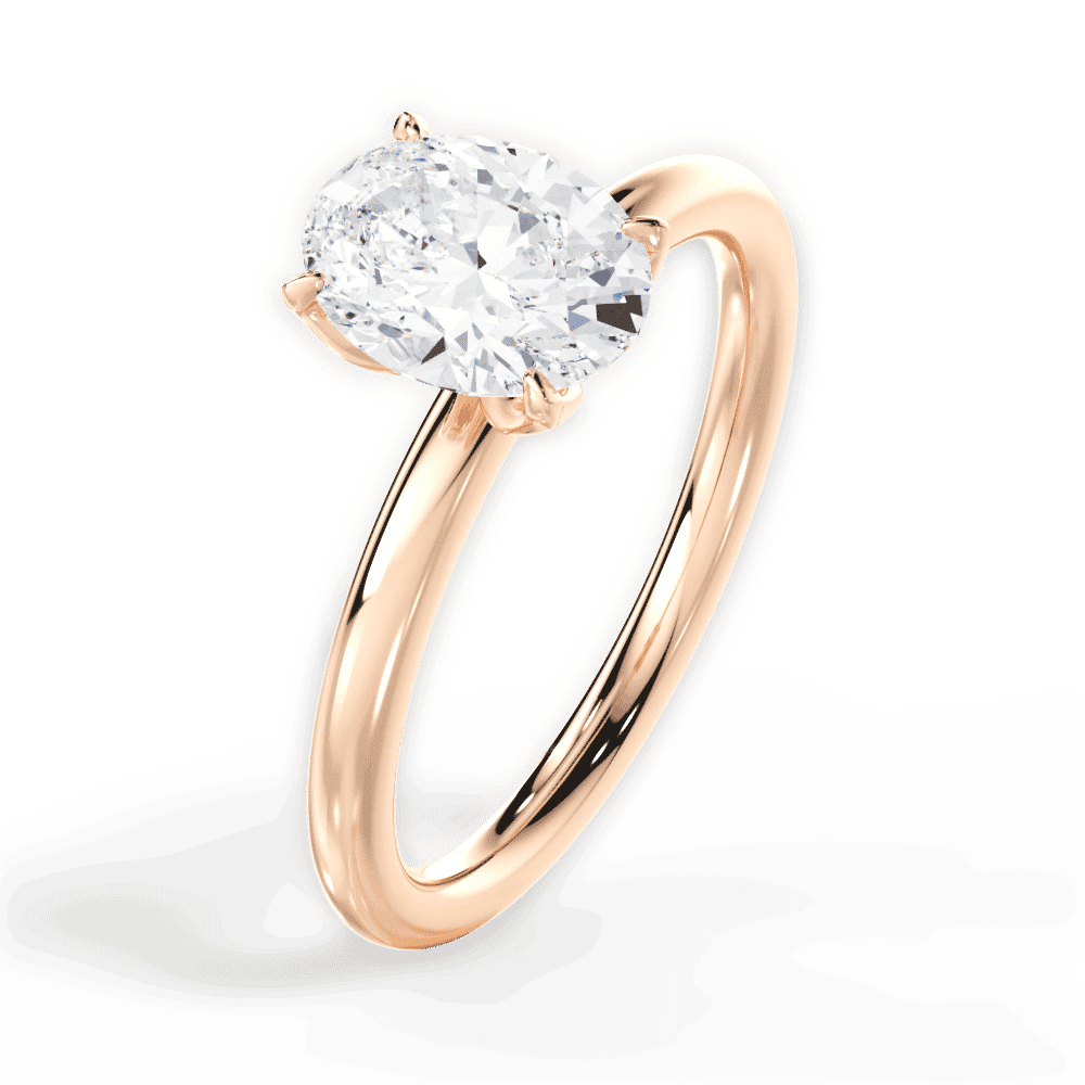14kt Rose Gold/18kt Rose Gold/oval/perspective