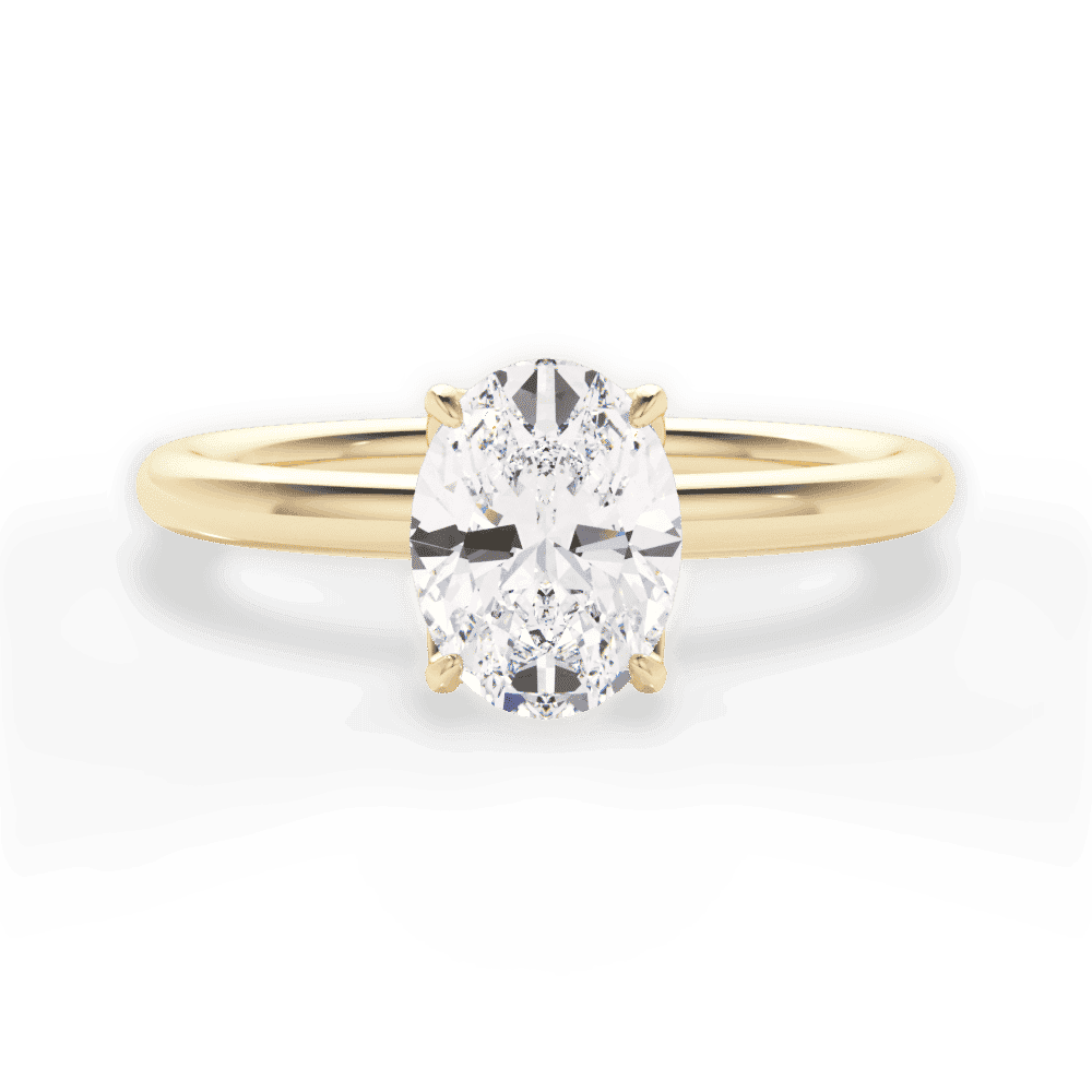 14kt Yellow Gold/18kt Yellow Gold/oval/top