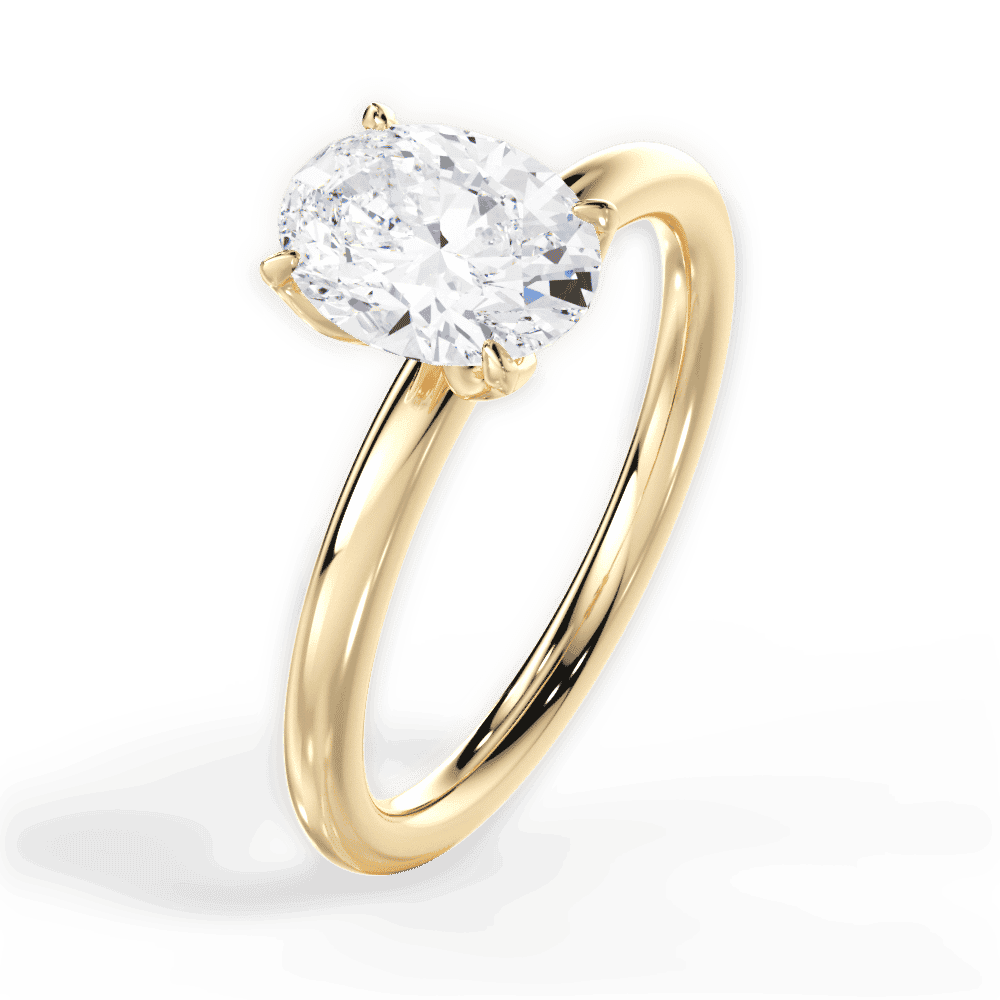 14kt Yellow Gold/18kt Yellow Gold/oval/perspective