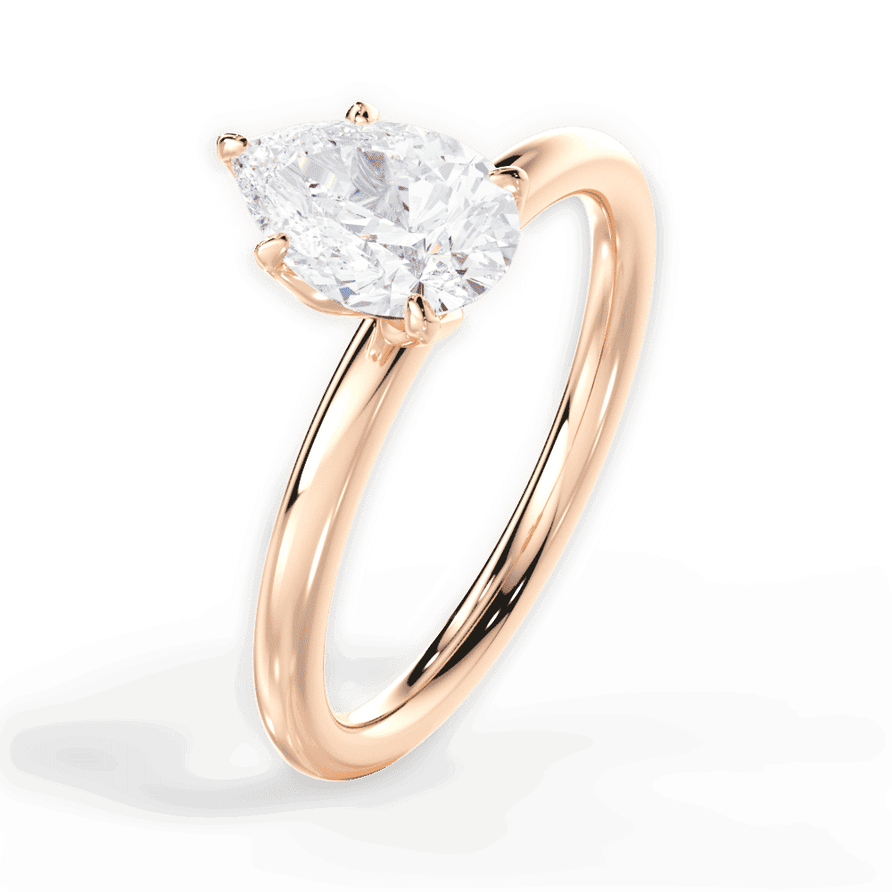 14kt Rose Gold/18kt Rose Gold/pear/perspective