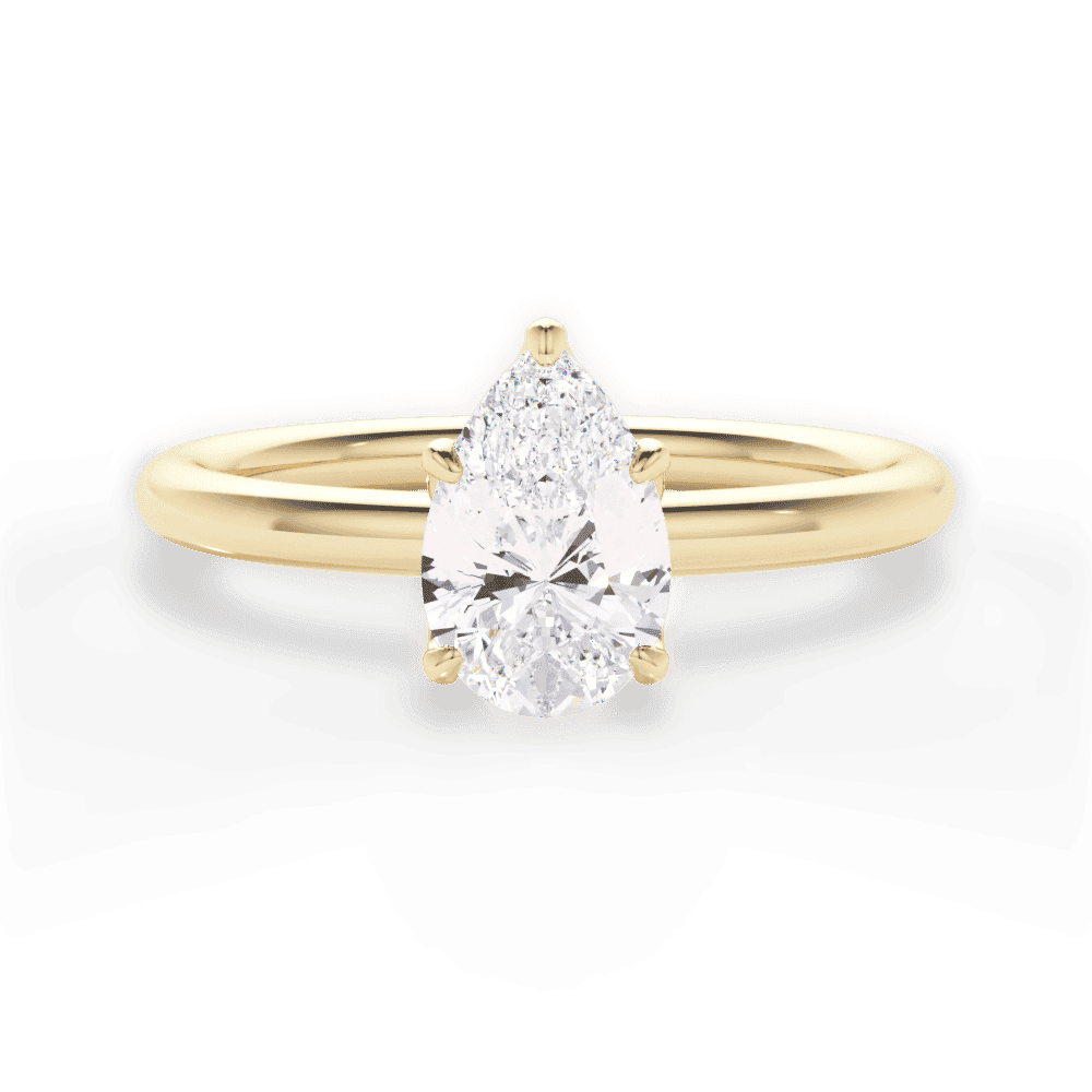 14kt Yellow Gold/18kt Yellow Gold/pear/top