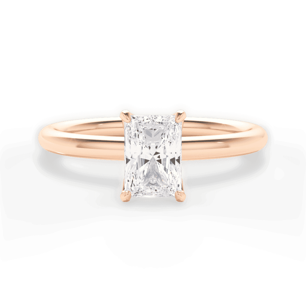 14kt Rose Gold/18kt Rose Gold/radiant/top