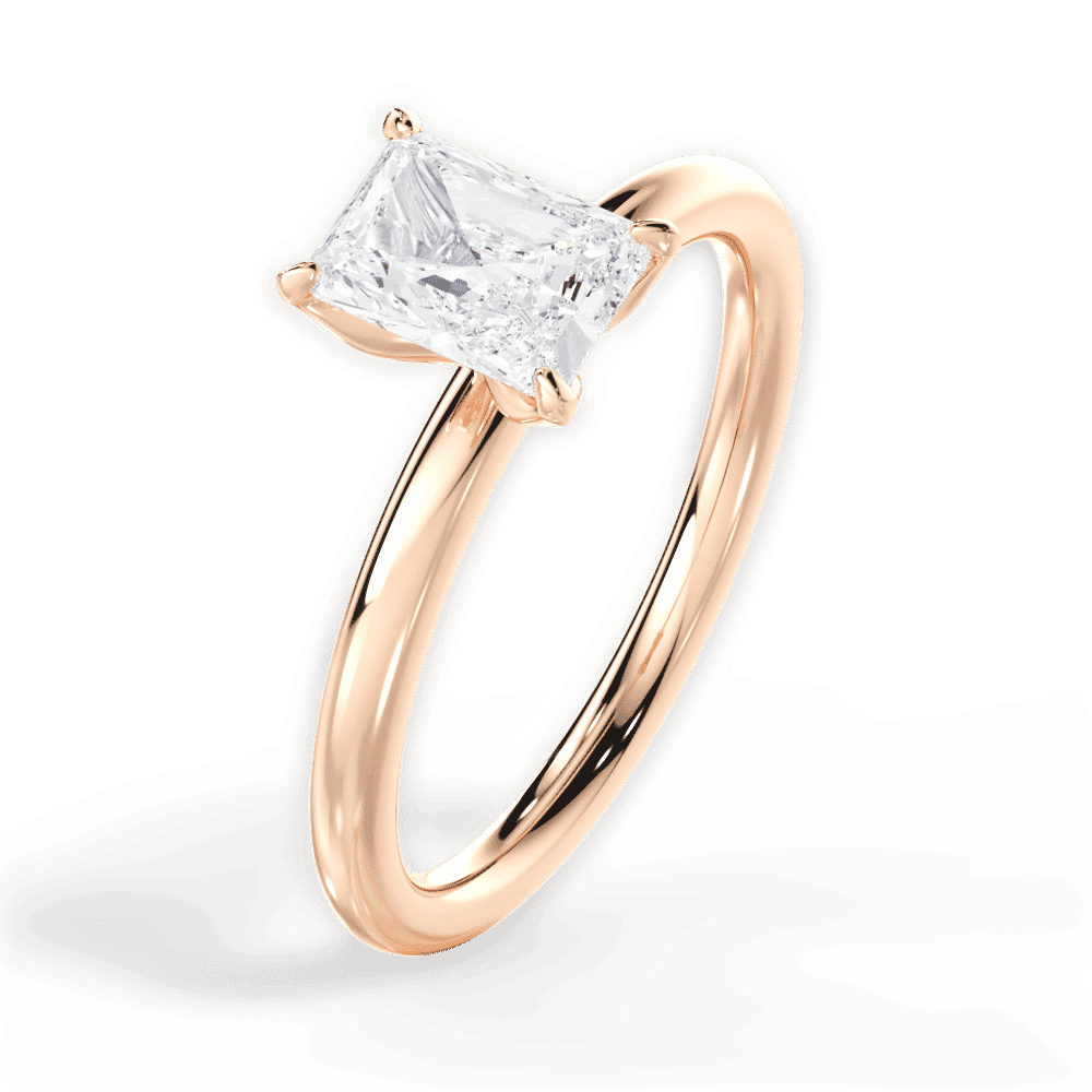14kt Rose Gold/18kt Rose Gold/radiant/perspective