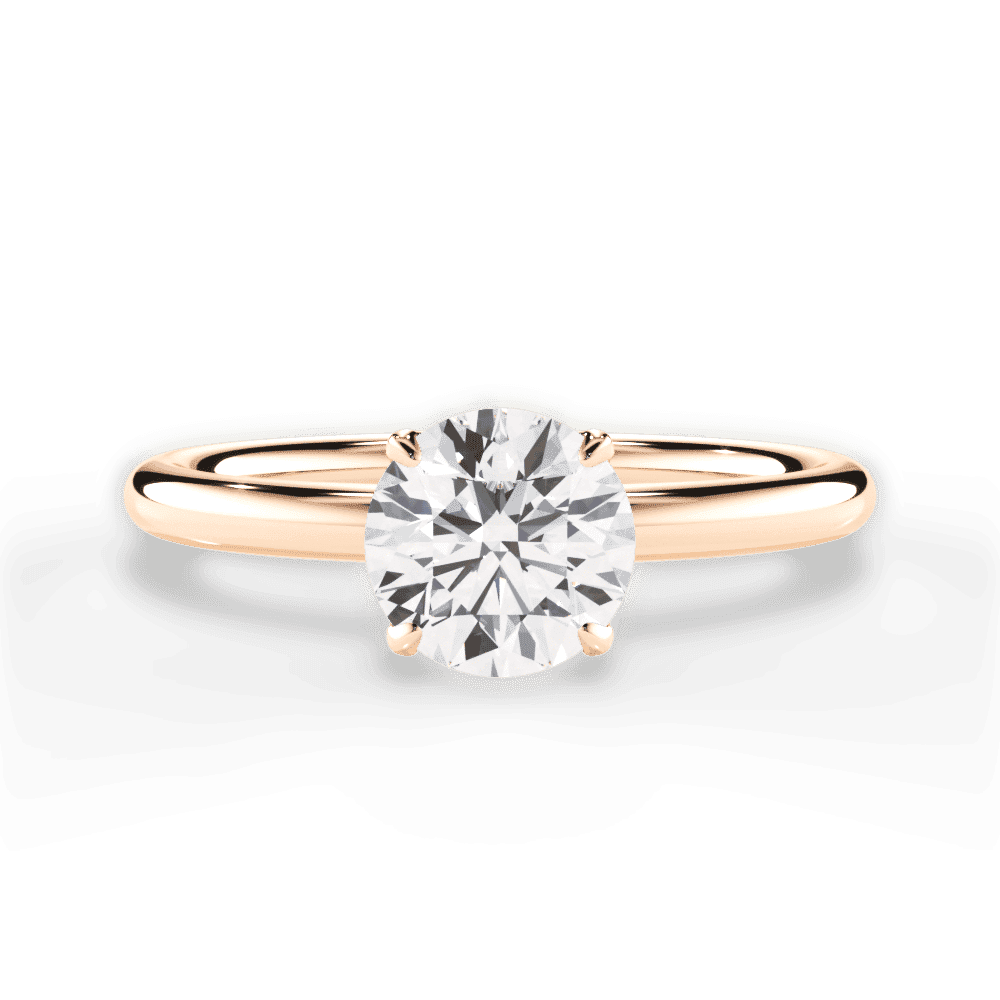 14kt Rose Gold/18kt Rose Gold/round/top