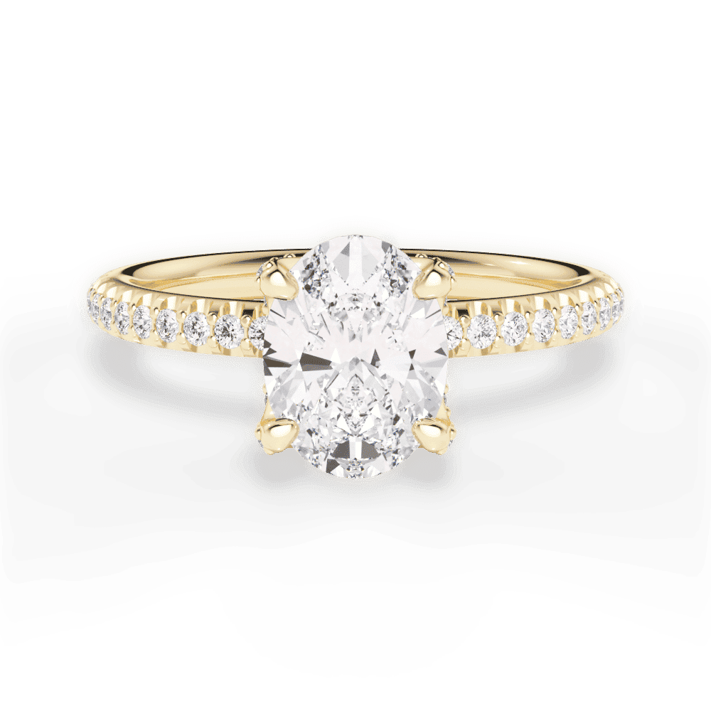 14kt Yellow Gold/18kt Yellow Gold/oval/top