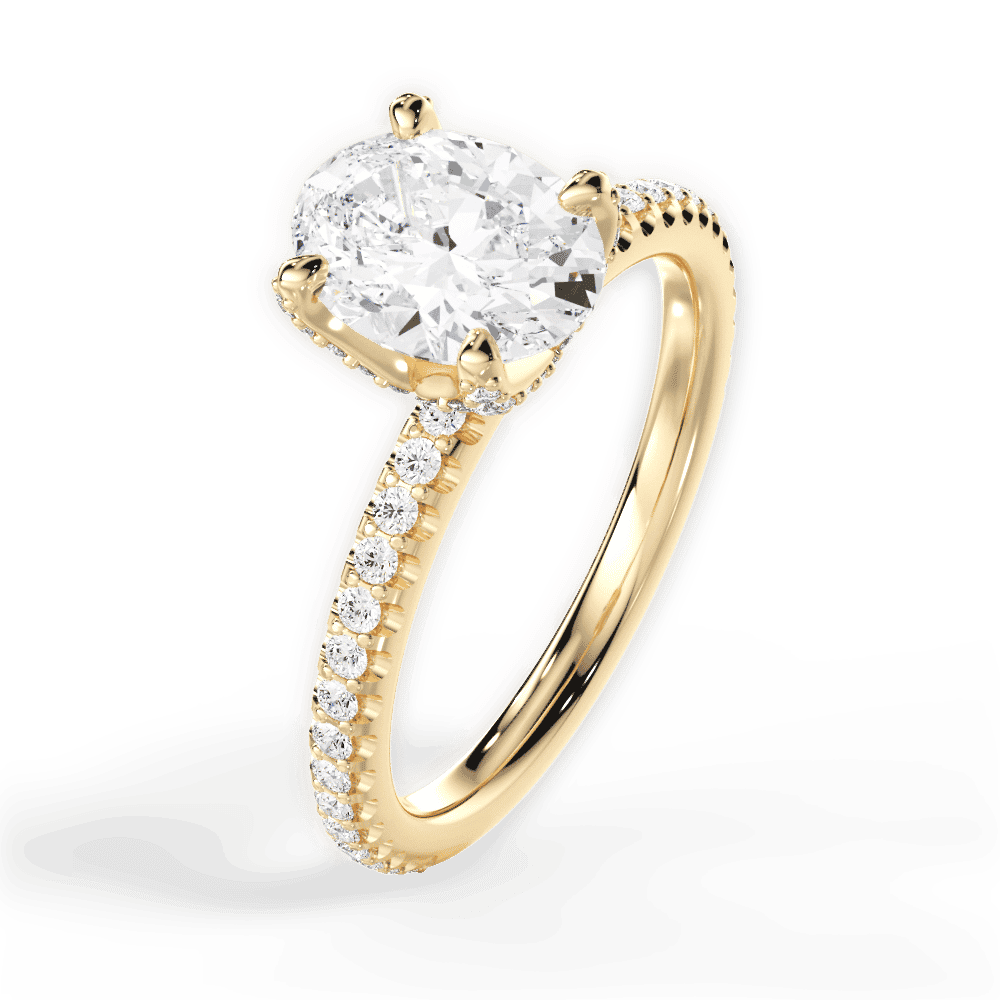 14kt Yellow Gold/18kt Yellow Gold/oval/perspective