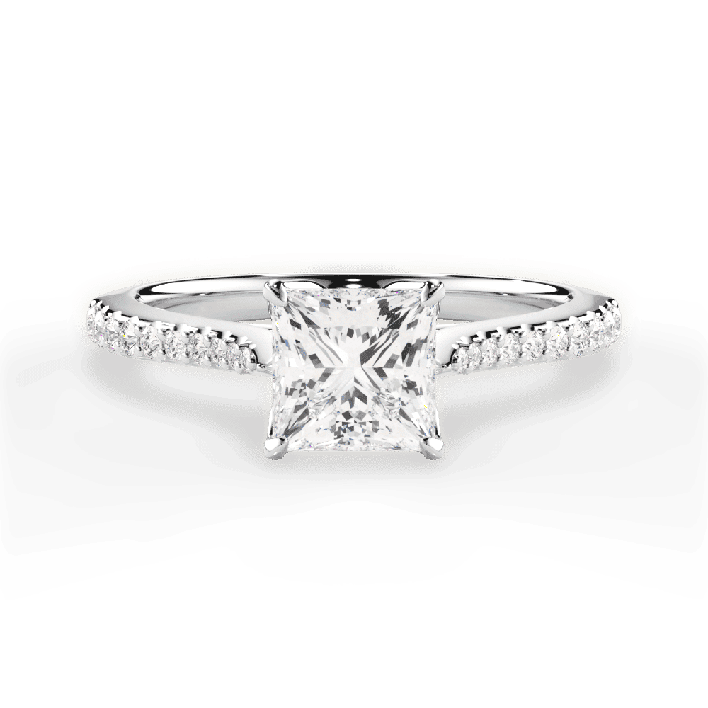 14kt White Gold/18kt White Gold/Platinum/princess/top