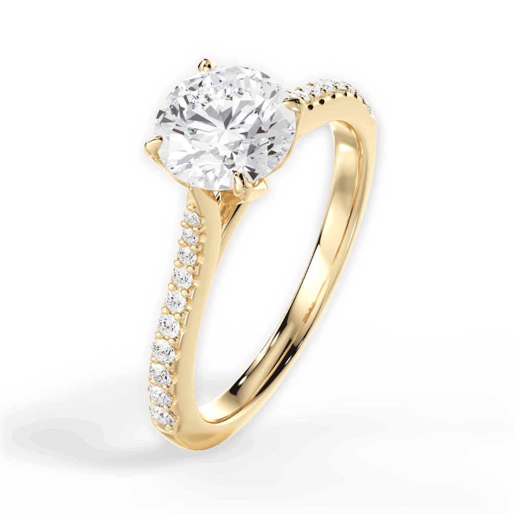 14kt Yellow Gold/18kt Yellow Gold/round/perspective