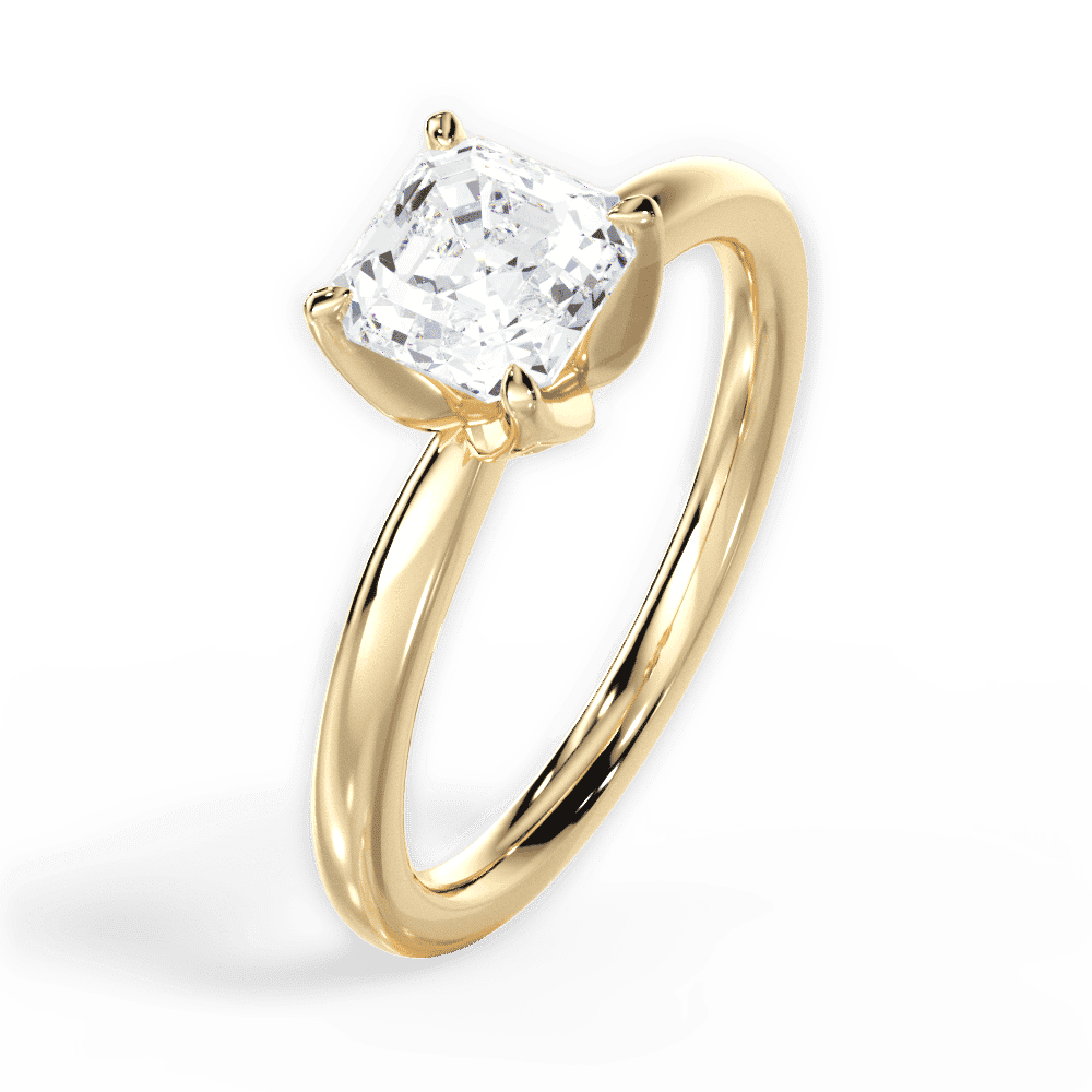 14kt Yellow Gold/18kt Yellow Gold/asscher/perspective