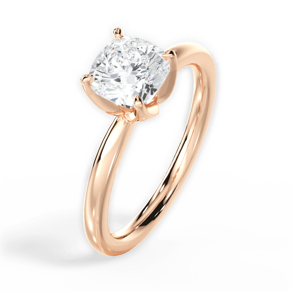 14kt Rose Gold/18kt Rose Gold/cushion/perspective