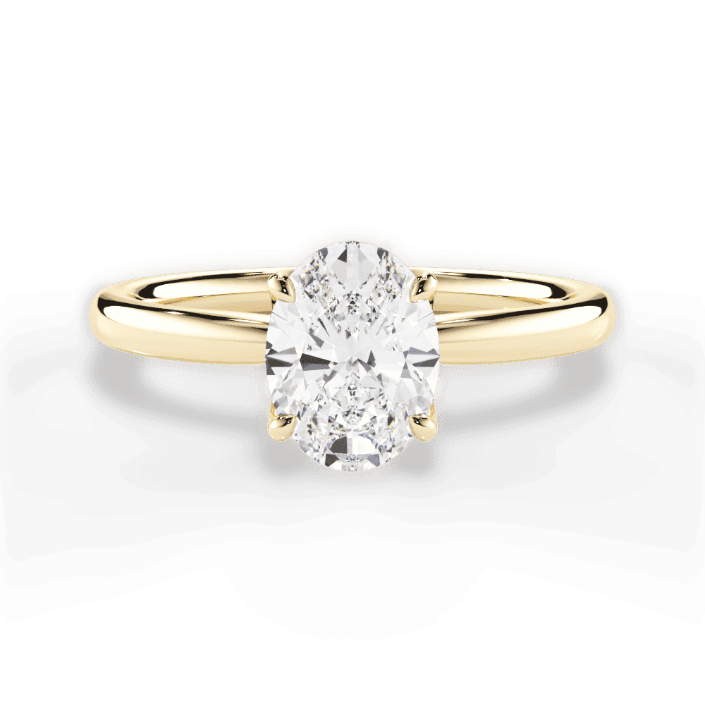 14kt Yellow Gold/18kt Yellow Gold/oval/top