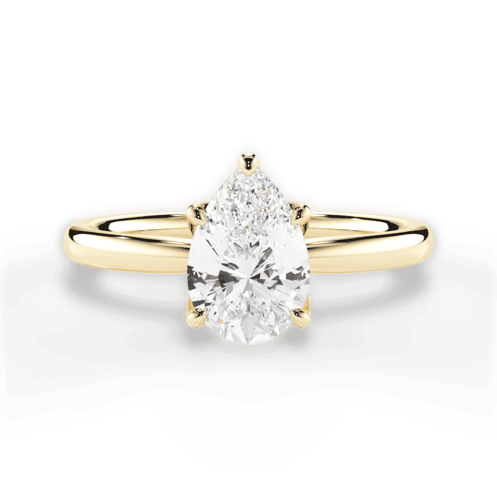 14kt Yellow Gold/18kt Yellow Gold/pear/top