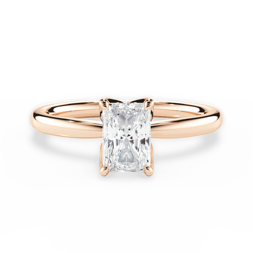 14kt Rose Gold/18kt Rose Gold/radiant/top