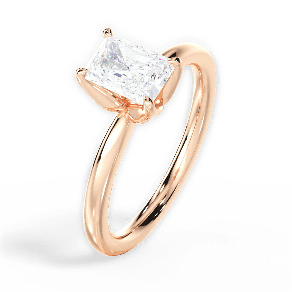 14kt Rose Gold/18kt Rose Gold/radiant/perspective