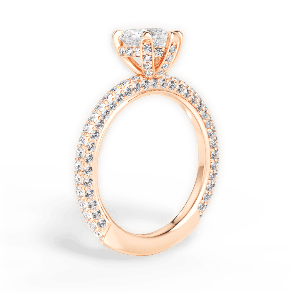 14kt Rose Gold/18kt Rose Gold/heart/front