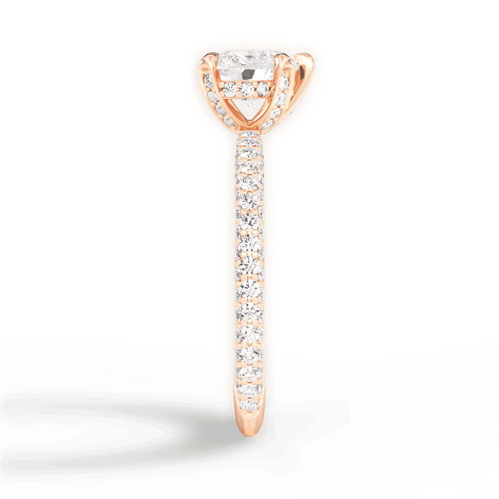 14kt Rose Gold/18kt Rose Gold/heart/side