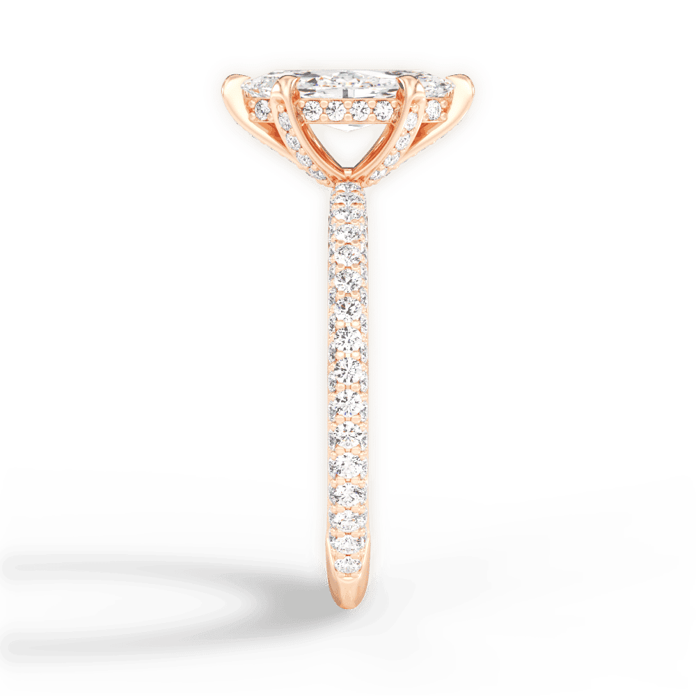 14kt Rose Gold/18kt Rose Gold/marquise/side