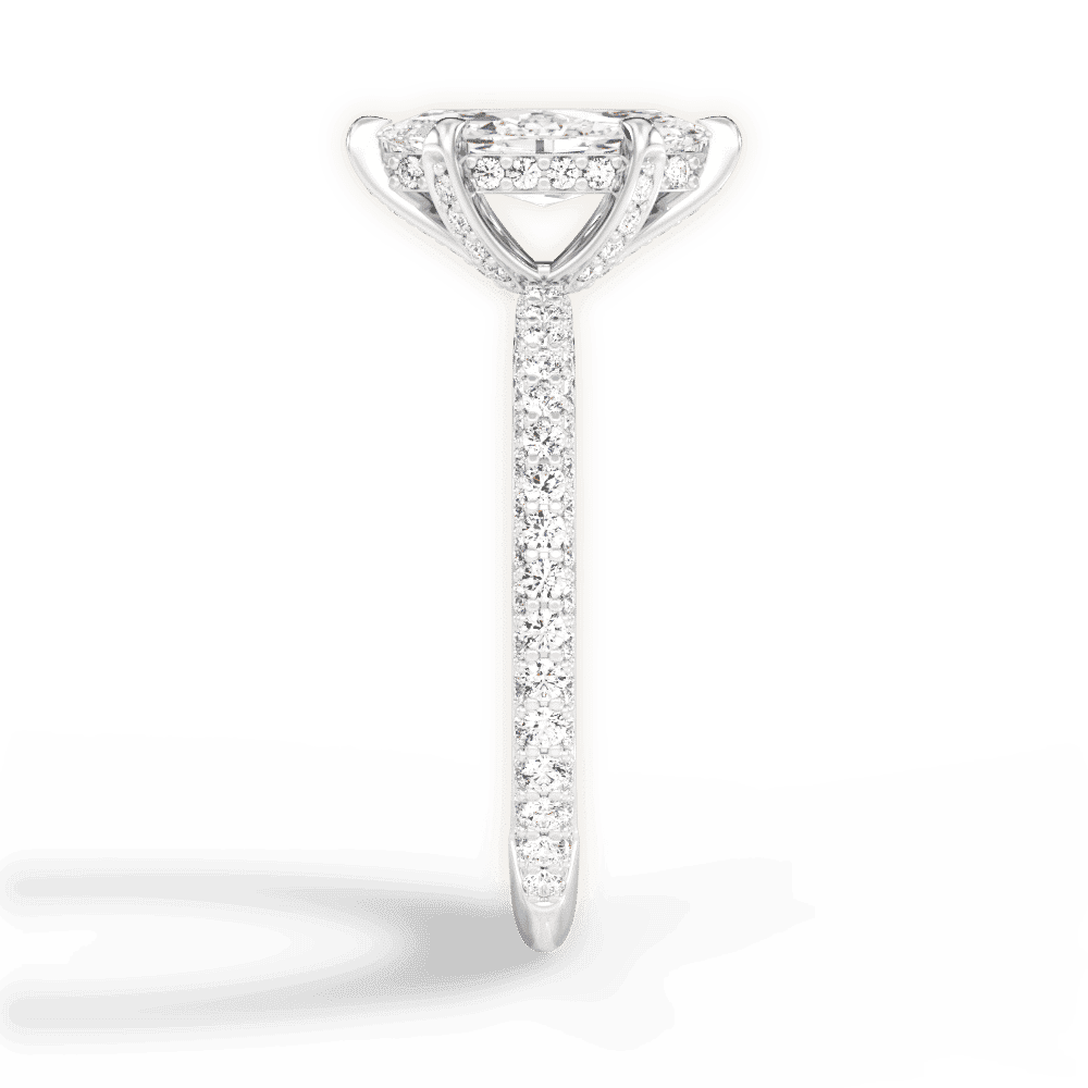 14kt White Gold/18kt White Gold/Platinum/marquise/side