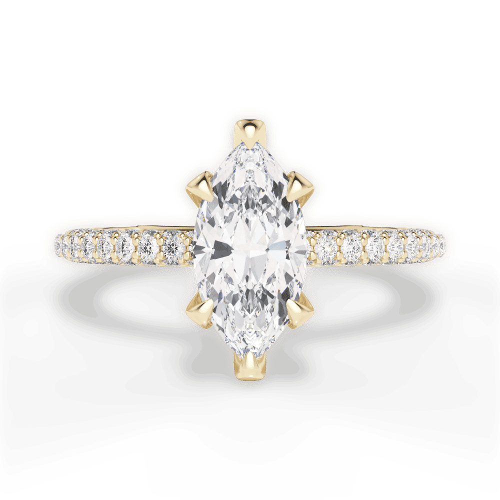 14kt Yellow Gold/18kt Yellow Gold/marquise/top