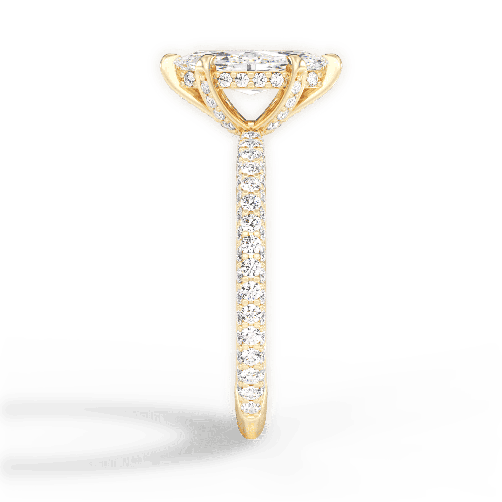 14kt Yellow Gold/18kt Yellow Gold/marquise/side