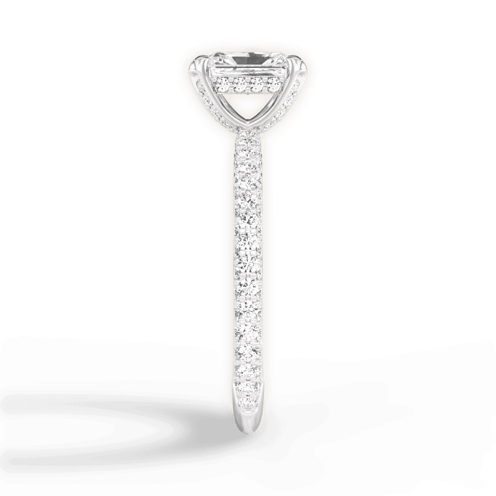 14kt White Gold/18kt White Gold/Platinum/radiant/perspective